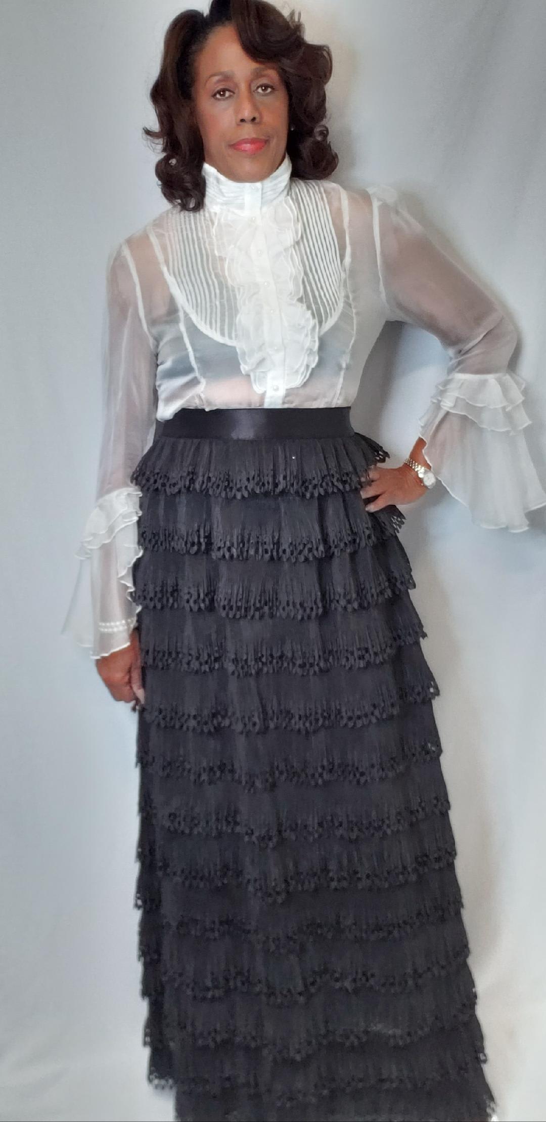 Black Ruffled Skirt 2X Little Black Dresses TELM Apparel Dallas Clothing