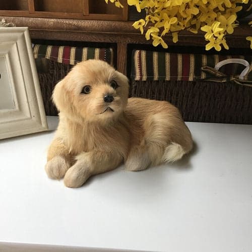 Plush Toy Simulation Dog Realistic Golden Retriever Dog Lifelike Furry