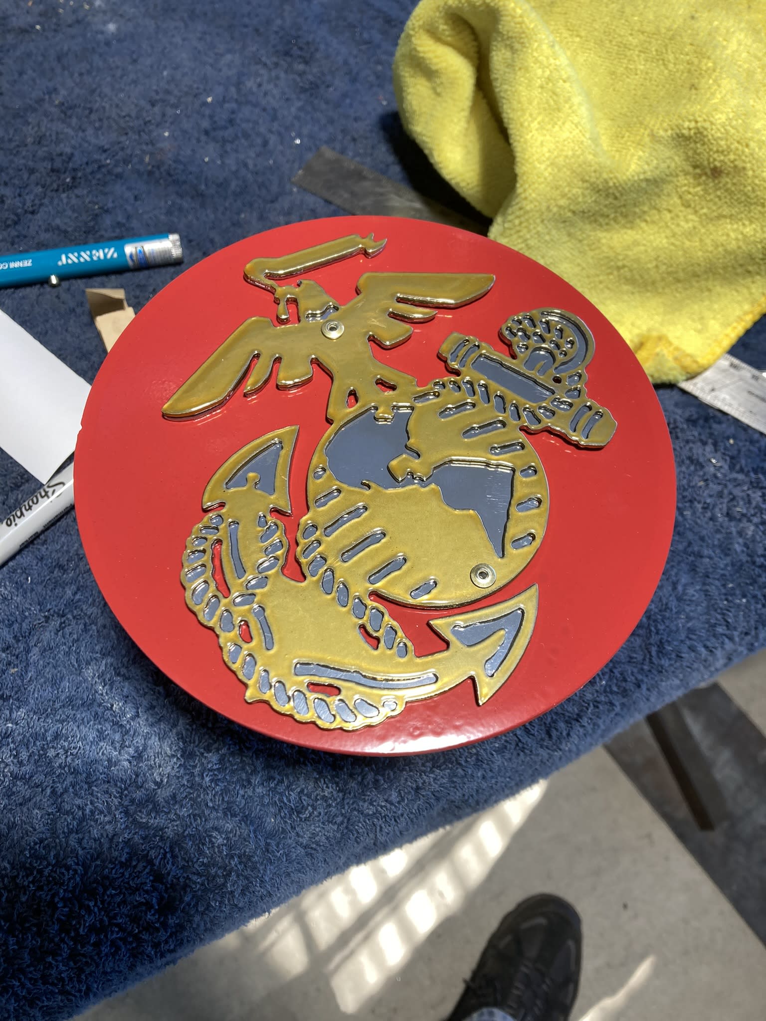 US Marine Corps V2 - Receiver Hitch Covers - Mad Taco Metal