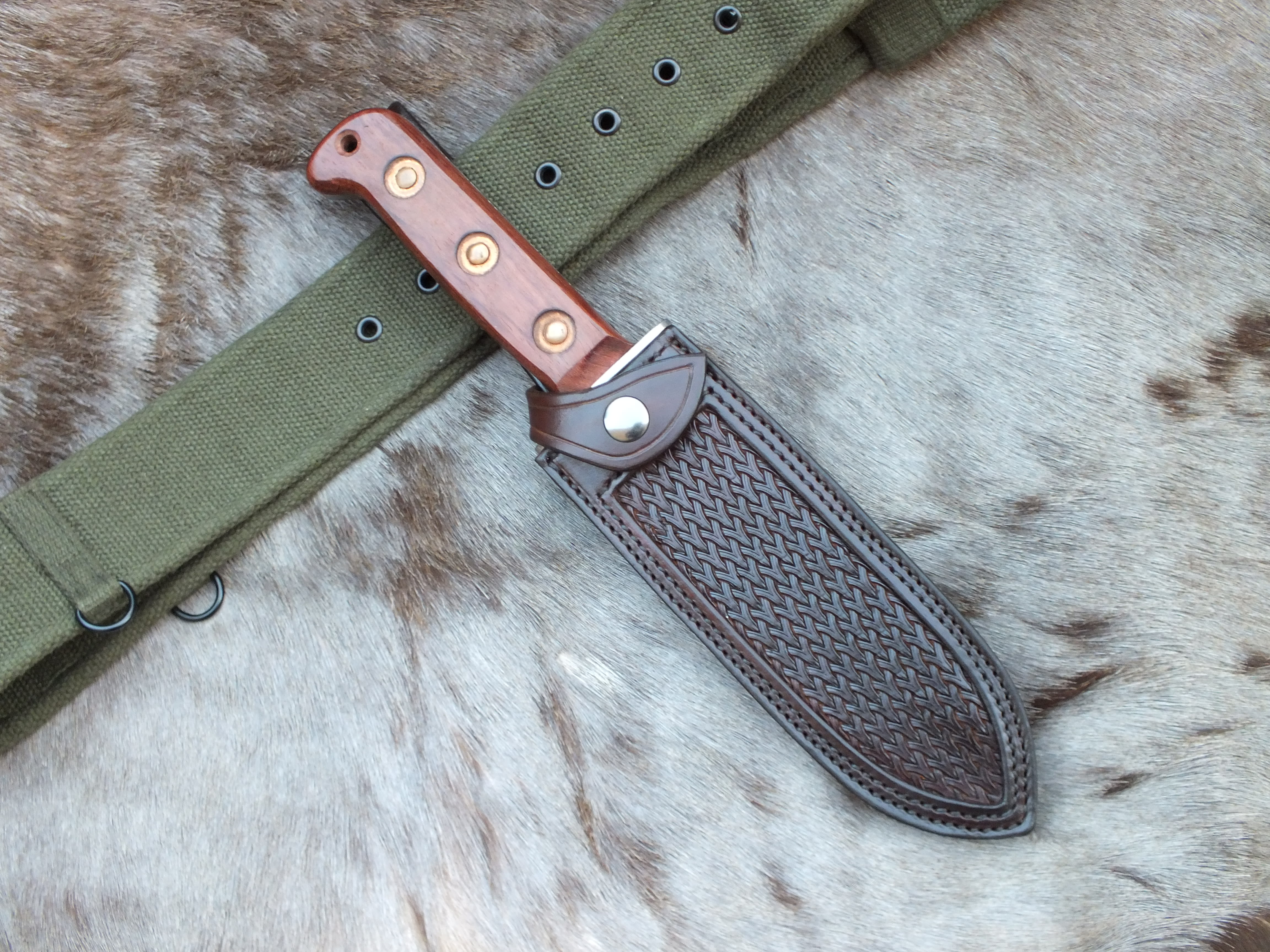MOD Survival Knife Sheath, Black or Brown, New Basket Weave. Mk 3.