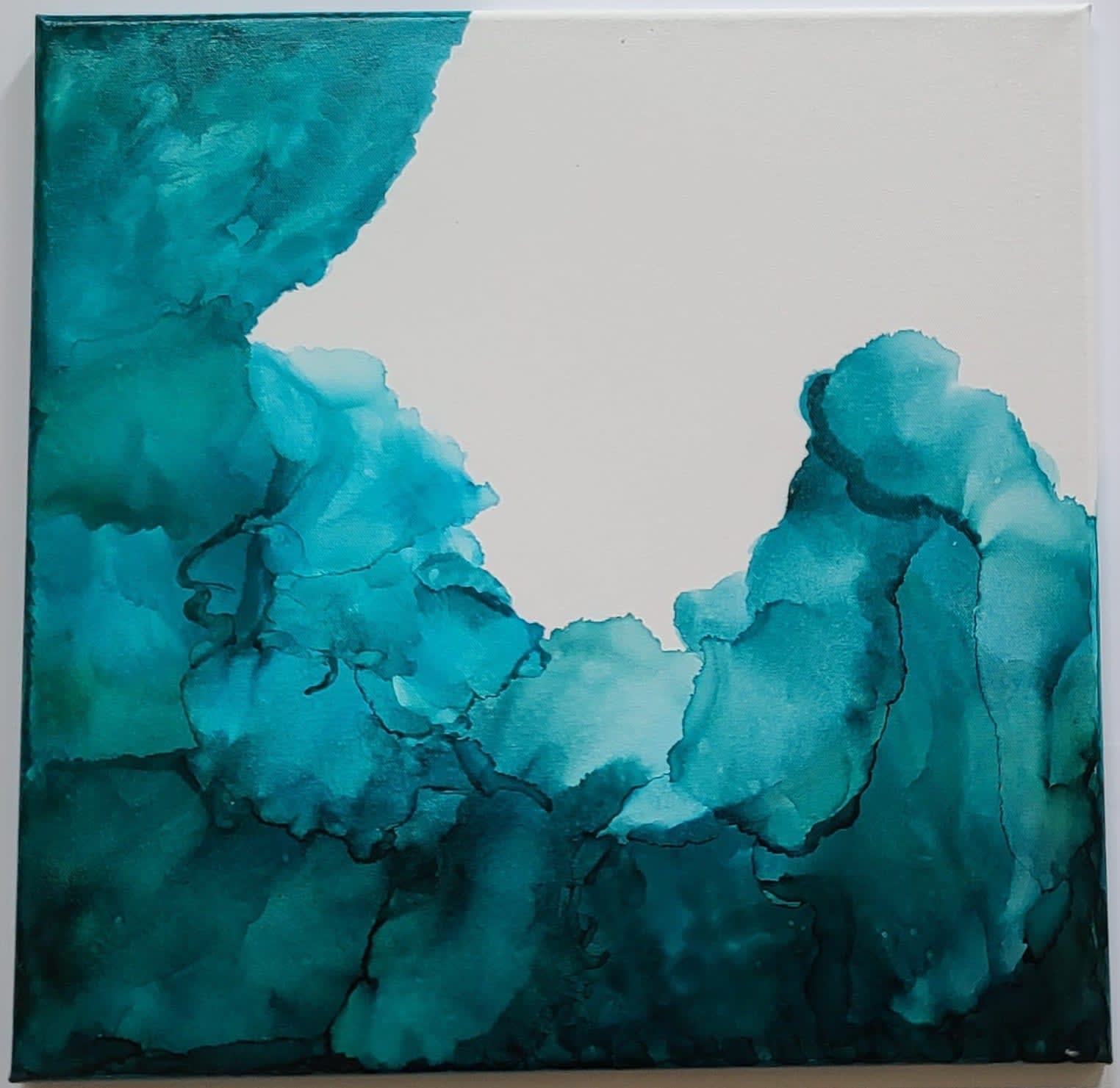 Tide - Alcohol ink on Canvas - Ebony by Design | Abstract Artist in Denver