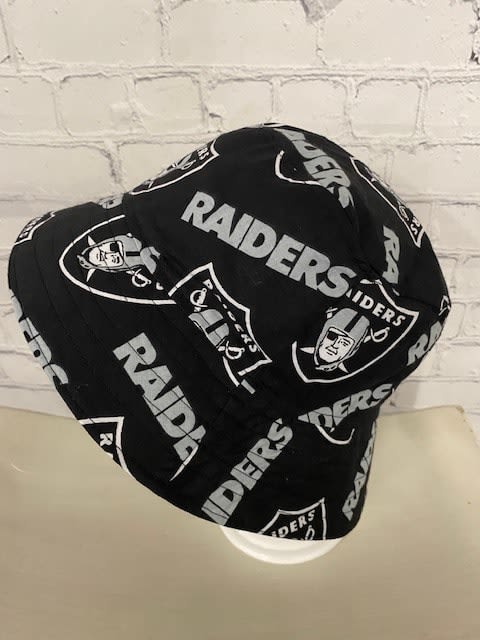 Las Vegas Raiders Reversible Bucket Hat - BUCKET HATS - Tierra J Designs -  Sewing & Seamstress