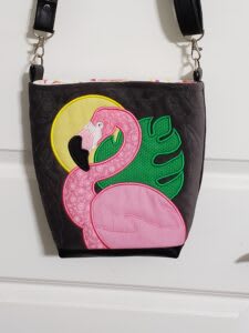 Tropical flamingo purse