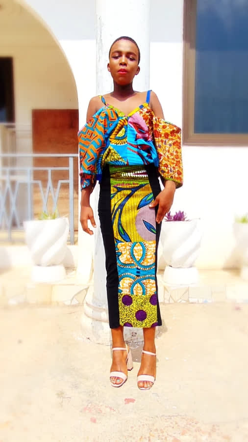 Jersey Dress, Black Yellow stretch African print dress - Dresses - Sosome |  Ladies Wear and Accessories E-commerce Shop in London