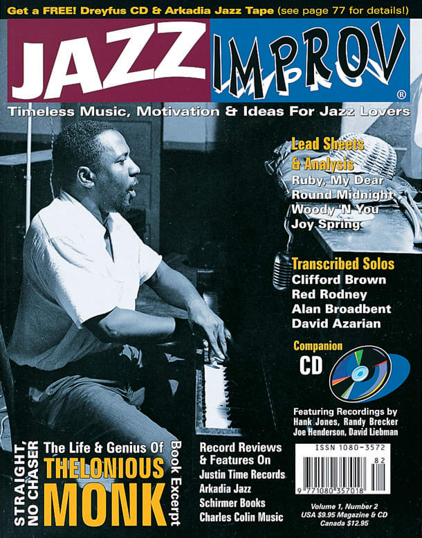 Jazz Improv, Vol. 1, No. 2, Thelonious Monk, cover (Print Edition &  Companion CD)