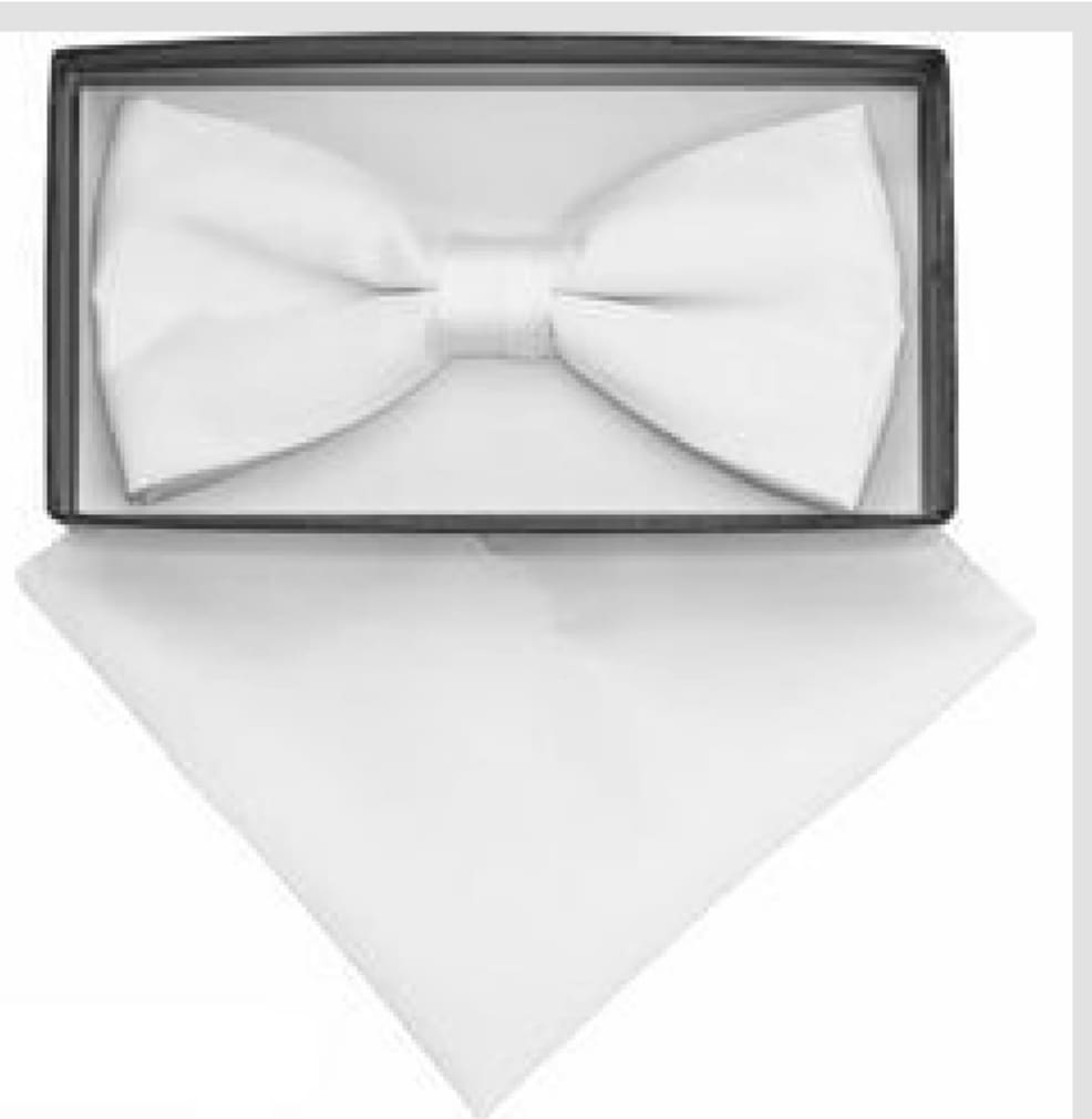 Solid Color Bow Ties with Pocket Squares Bow Ties Men Accessories