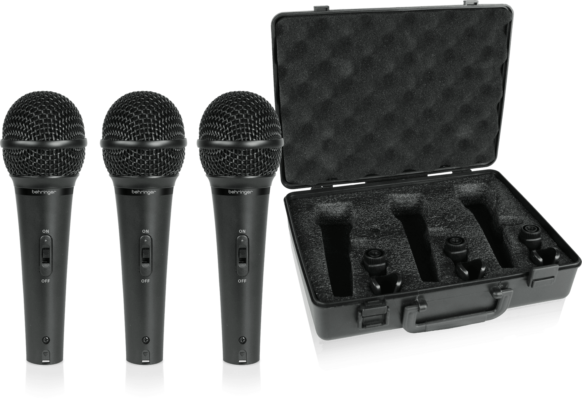 3 x Vocal Instrument Wired Microphones Sound System Accessories