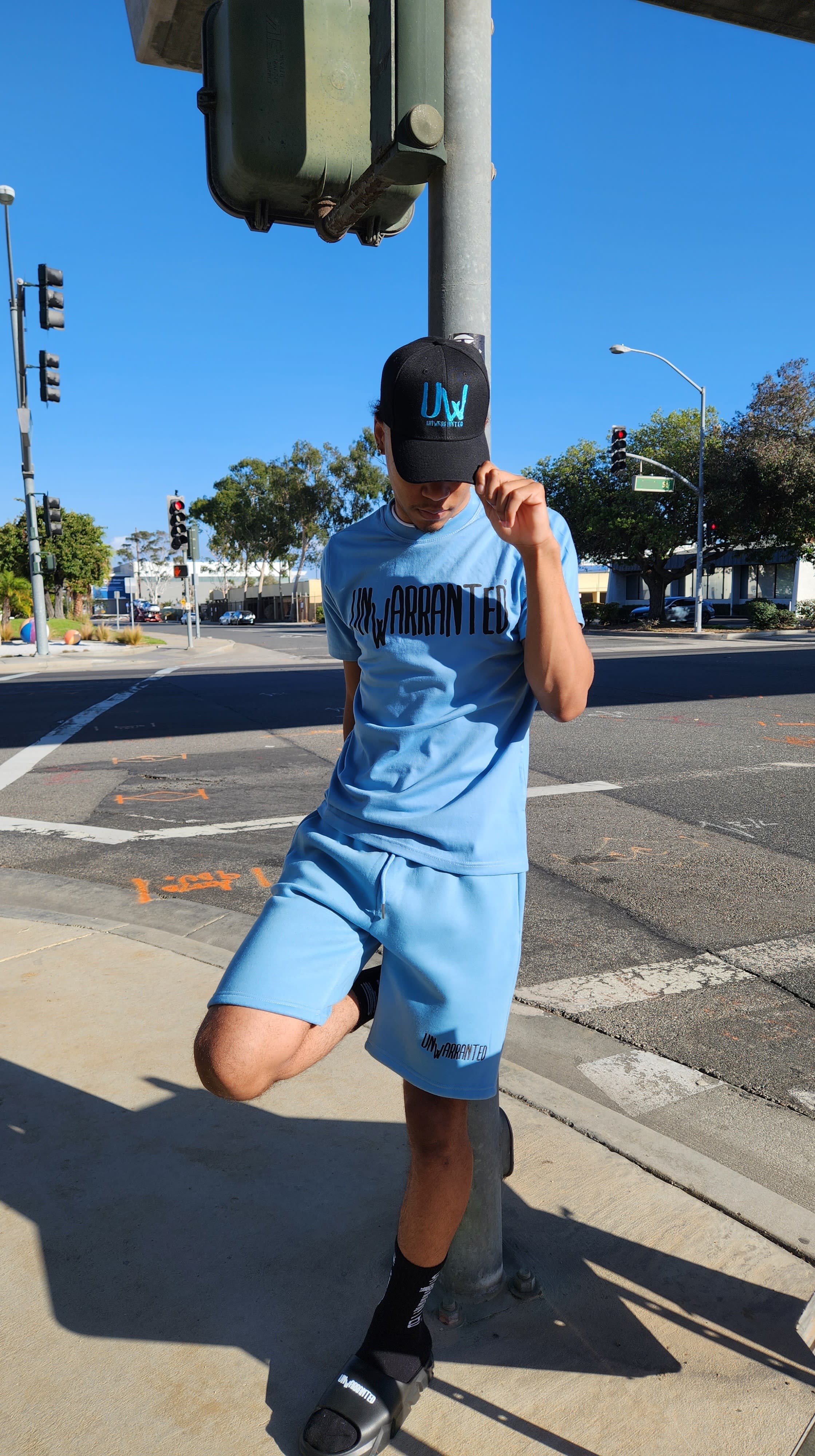 Baby Blue Pinstripe Shorts – The Unwritten Brand