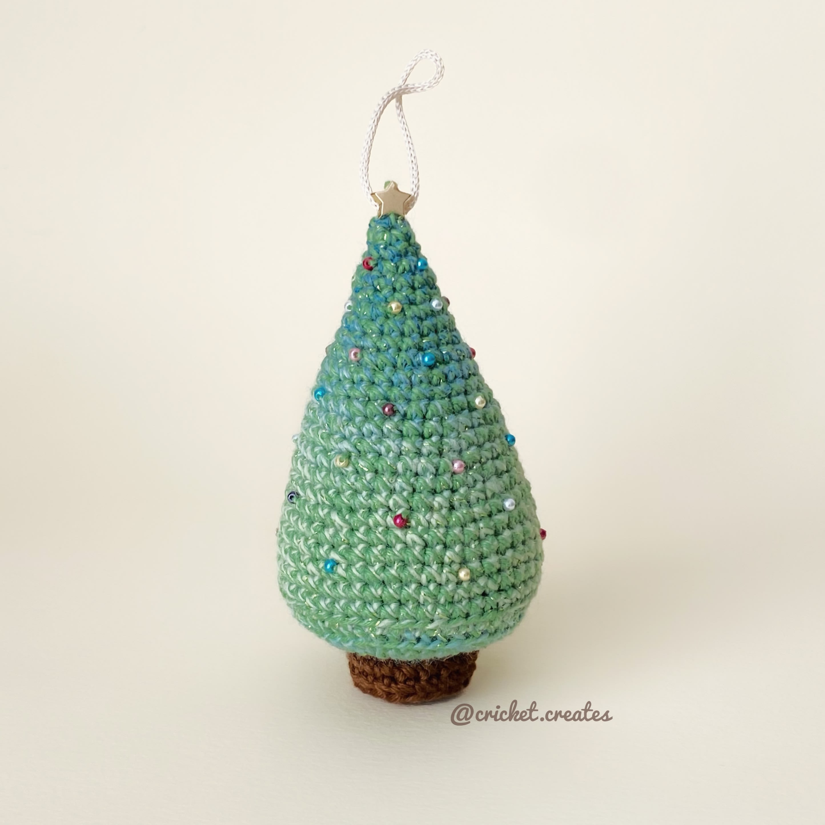 Crochet Sparkly Christmas Tree Baubles Seasonal Christmas