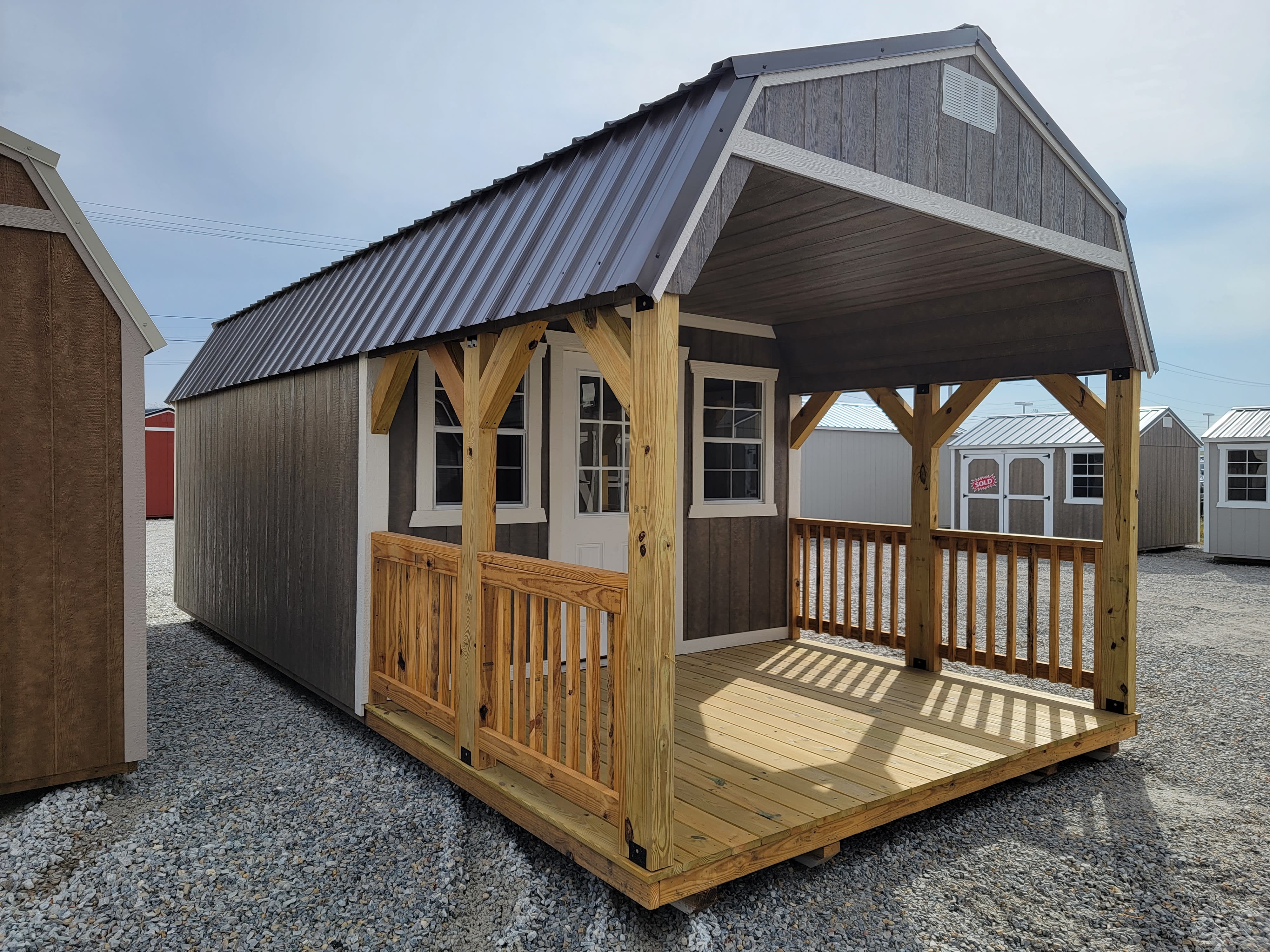 12x24 Lofted Cabin - Cabins - Hoosier Stash Outdoor | Portable ...