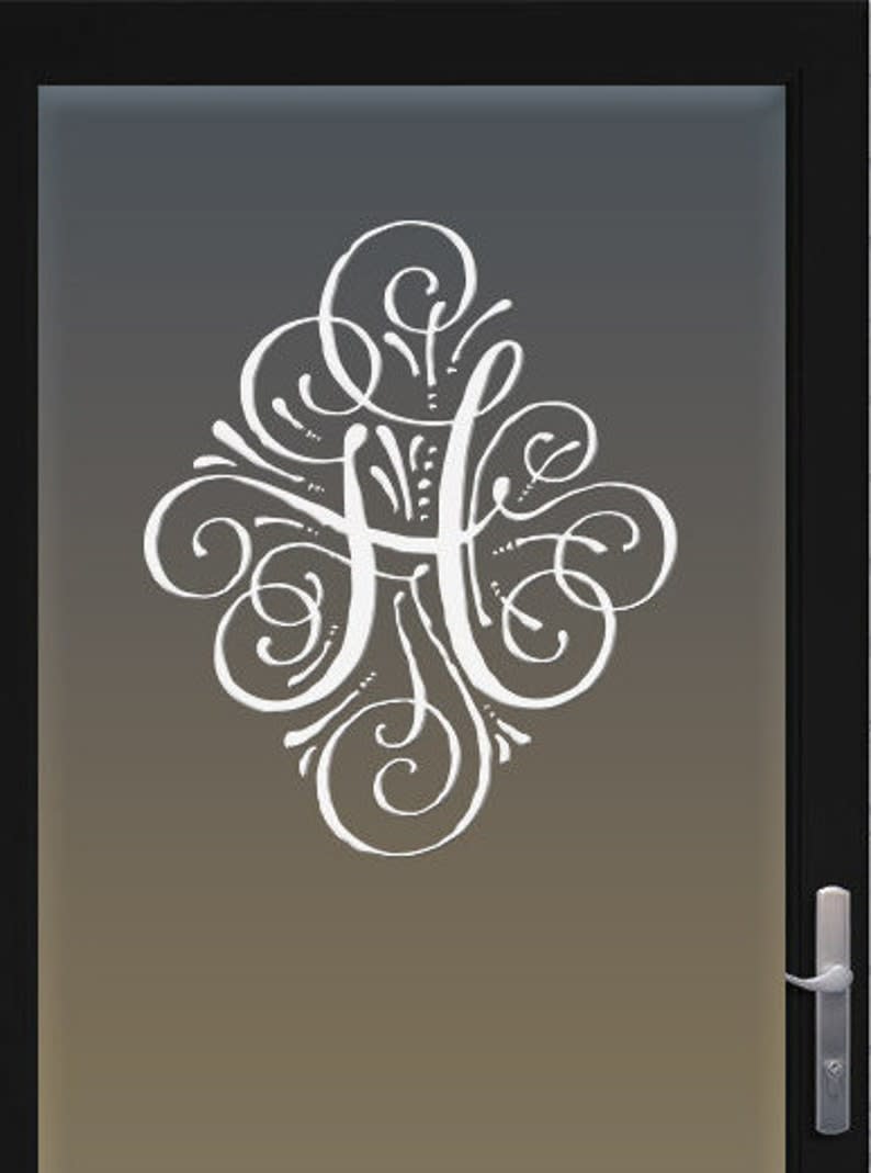 Vintage Initial Custom Door Vinyl Hicks Graphics Co. Signs