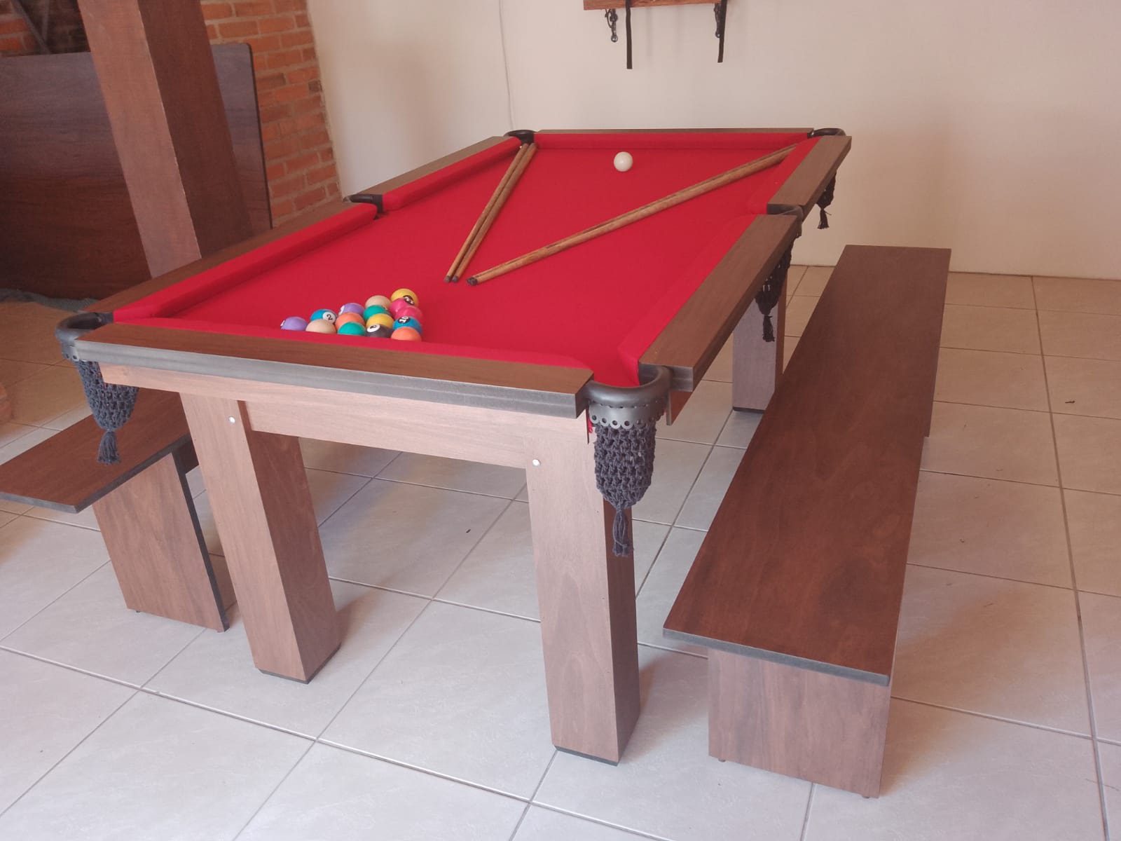 Mesa de Bilhar Hobby Vintage com Tampo de Ping Pong - Nelson Bilhares