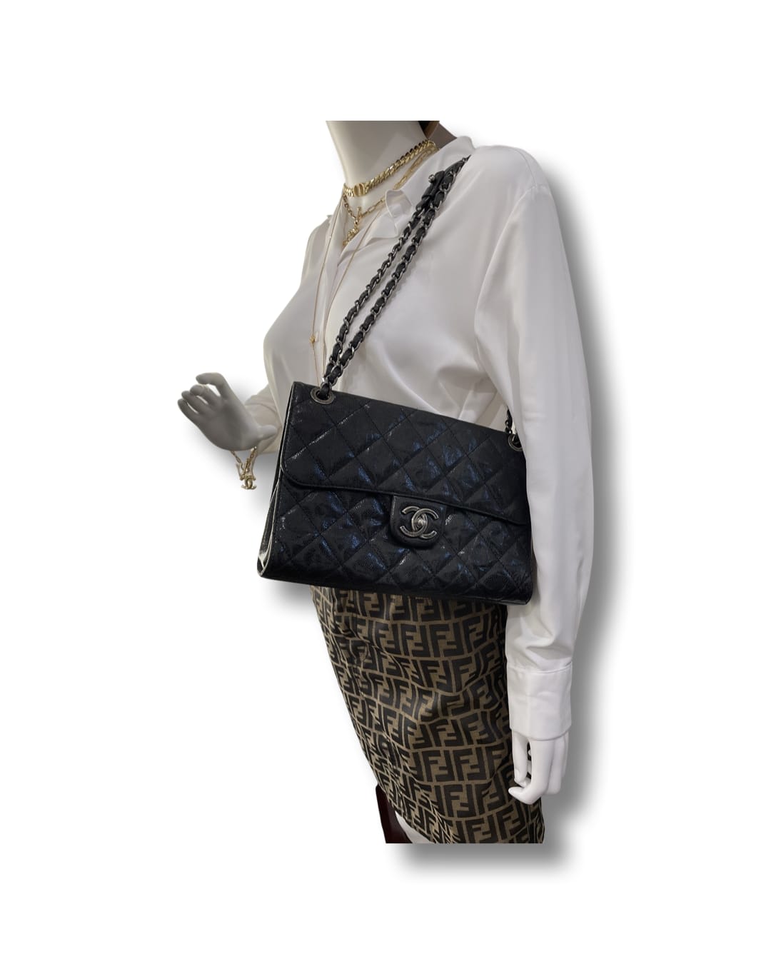 Chanel CC Crave Flap Bag Quilted Glazed Caviar Medium - Chanel - DOMO  Luxury Fashion