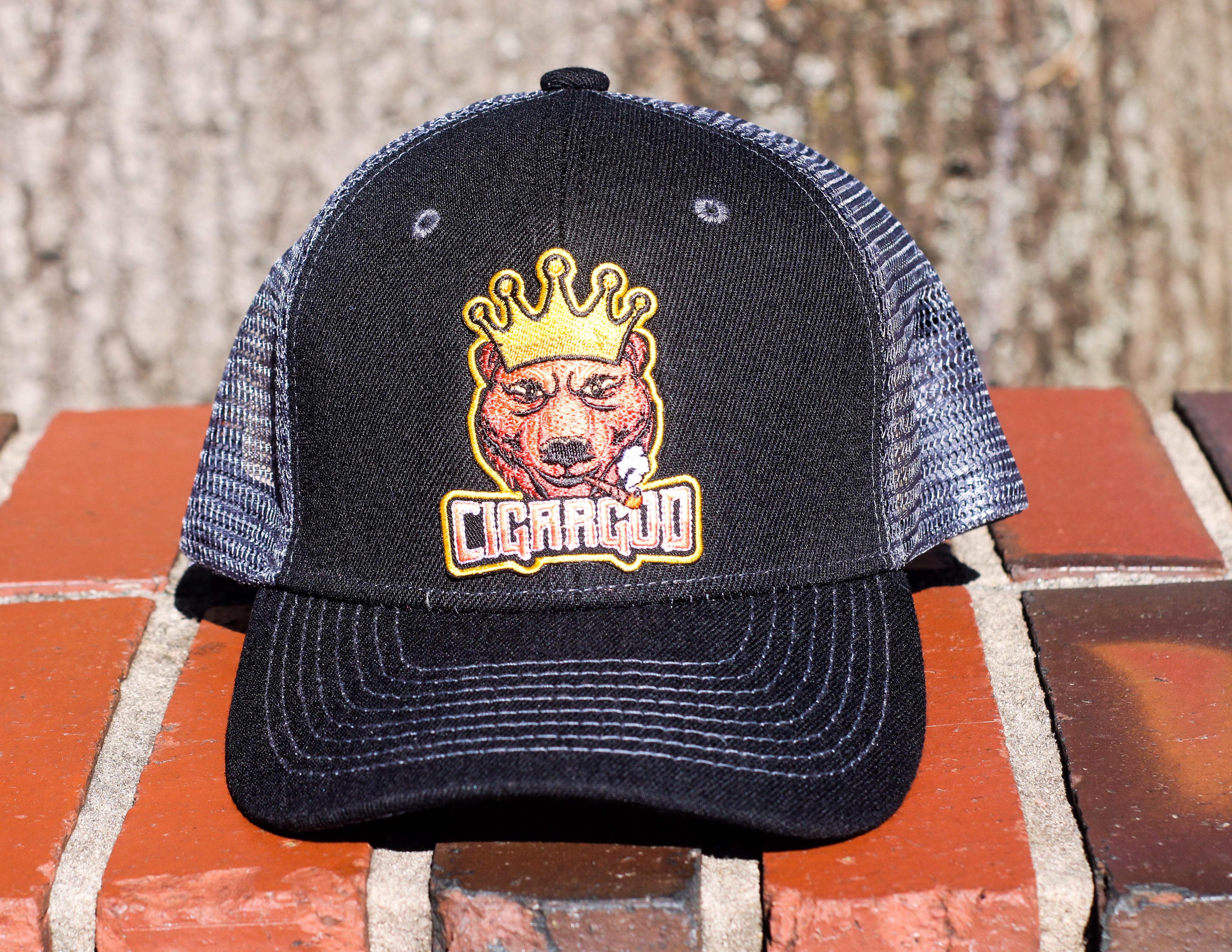 Cigargod trucker hat Cigar Apparel Star Hitterz Cigarz LLC Cigar Apparel in Stockbridge
