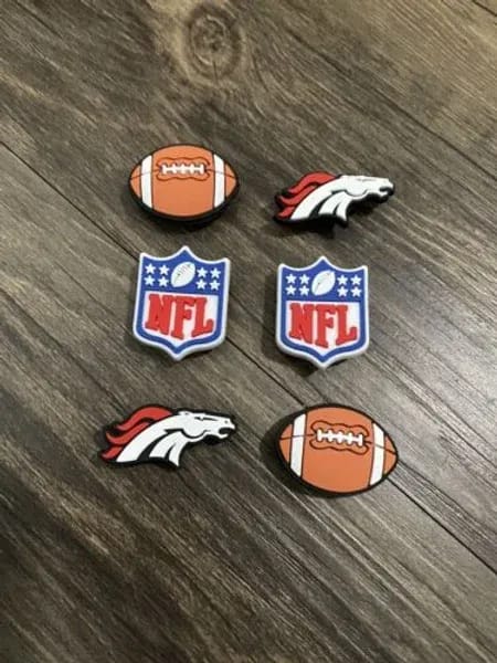 Denver Broncos Jibbitz Charm - Football - Shoe Charms, My Charm Farm