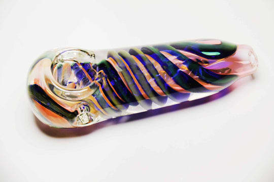 Multi color swirl Glass Smoking Pipe - Glass Pipes - Earl'z