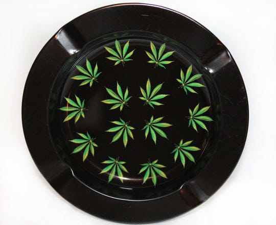 Black Cannabis Ashtray - Ashtrays - Earl'z