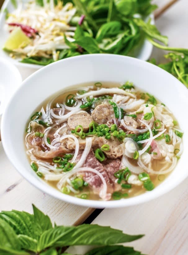 Rice noodle beef broth in combo beef - Most Liked - Pho Dada Vietnamese ...