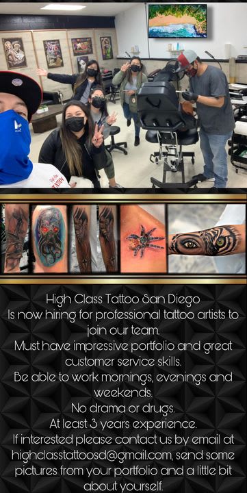 High Class Tattoo SD  Tattoo Shop in San Diego