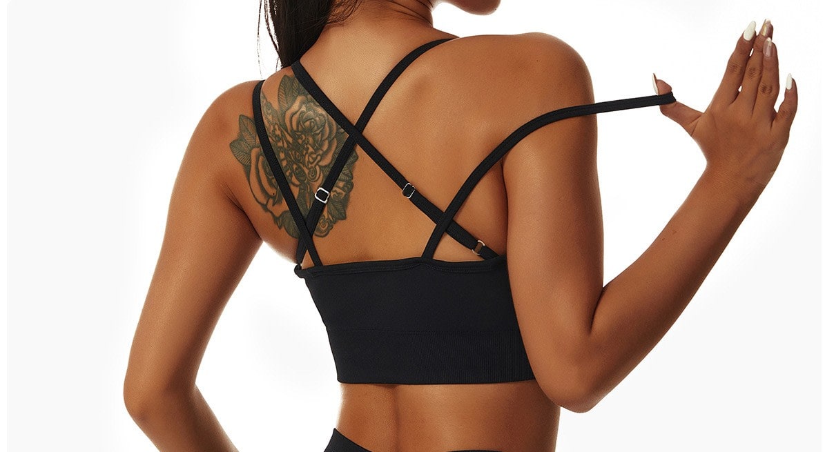 Cross-back sports bra - Soft tan – Urbanheer