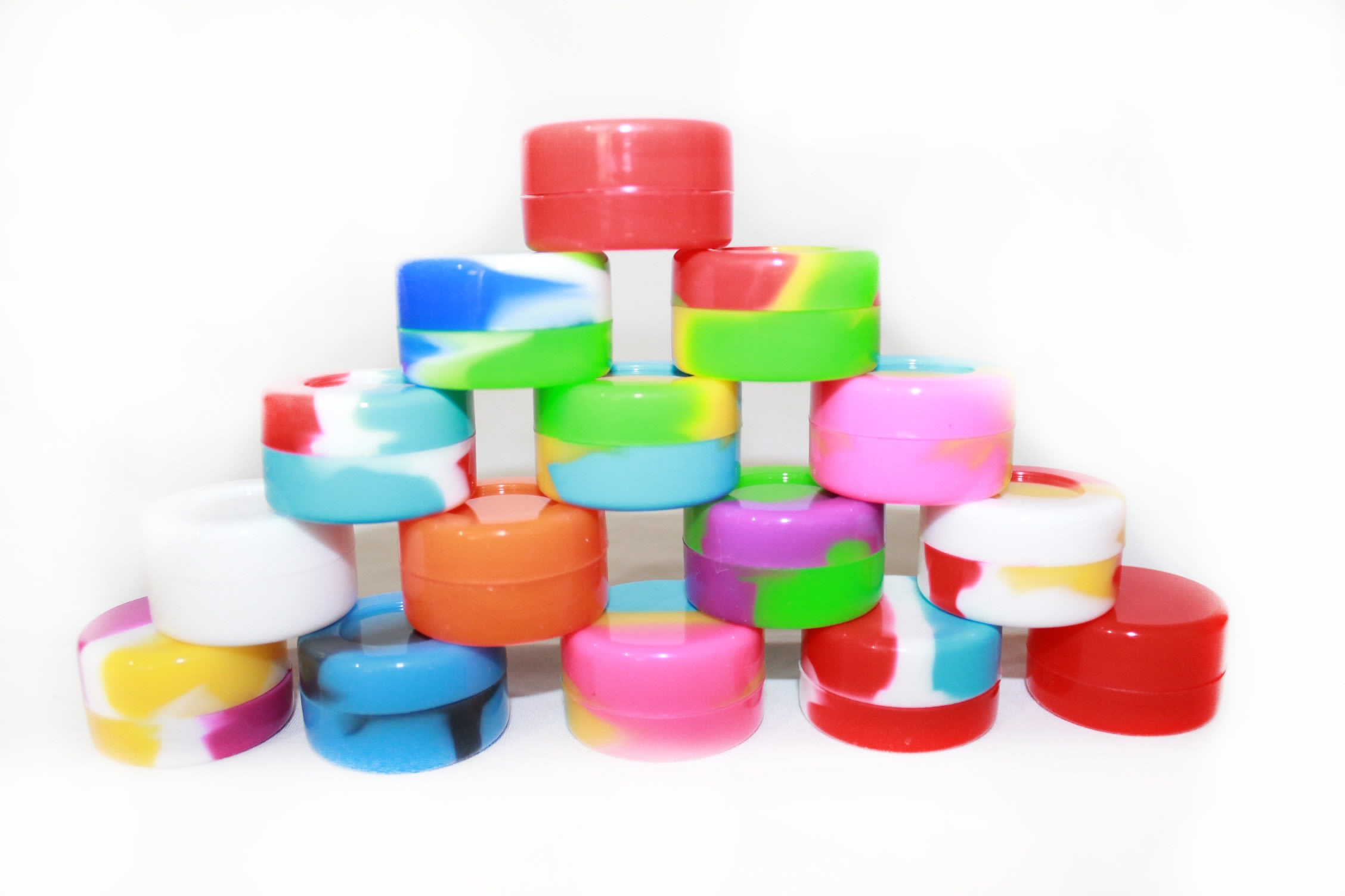 Wax Silicone Container, 50Pcs 5ML Smilerain Silicone Wax Containers for Wax  Multi Use Wax Oil Storage Jars Assorted Colors Silicone Containers with
