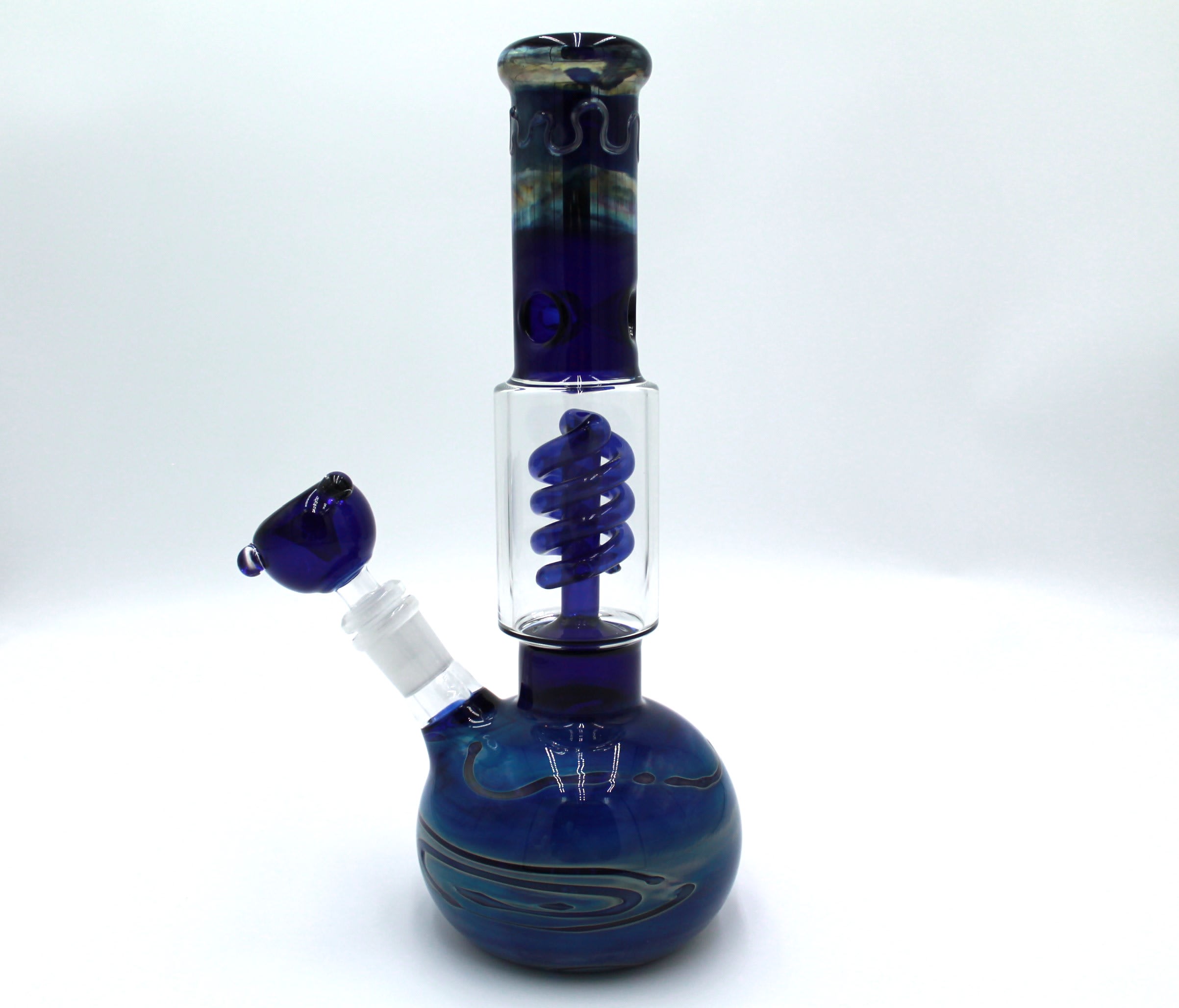 18 Inline Percolator Water Pipe - Blazing Blue – Up-N-Smoke