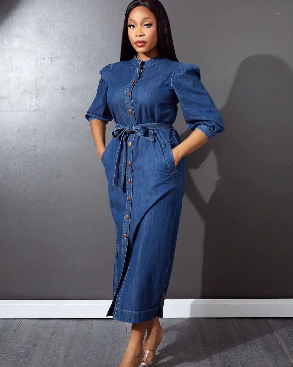 Denim Dress - Dresses - Jay's Place | Women's Clothing Store | Ibadan