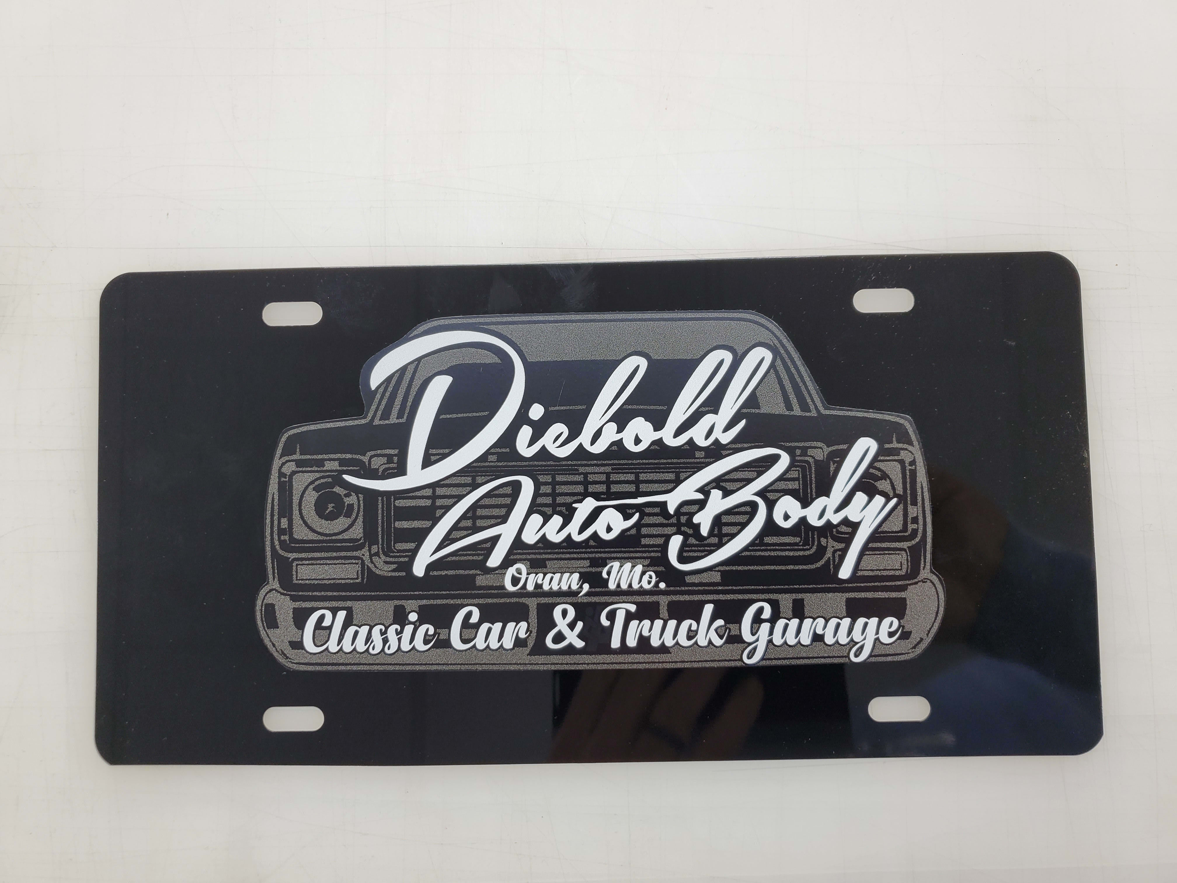 LICENSE PLATE MERCH Diebold Auto Body Automotive Restoration