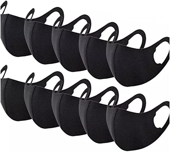 Cotton Mask 10-Pack White Cotton Face Masks - Reusable, Washable, Breathable 2-Layer Masks For Adults (Unisex) Facial Mask - Foto 4