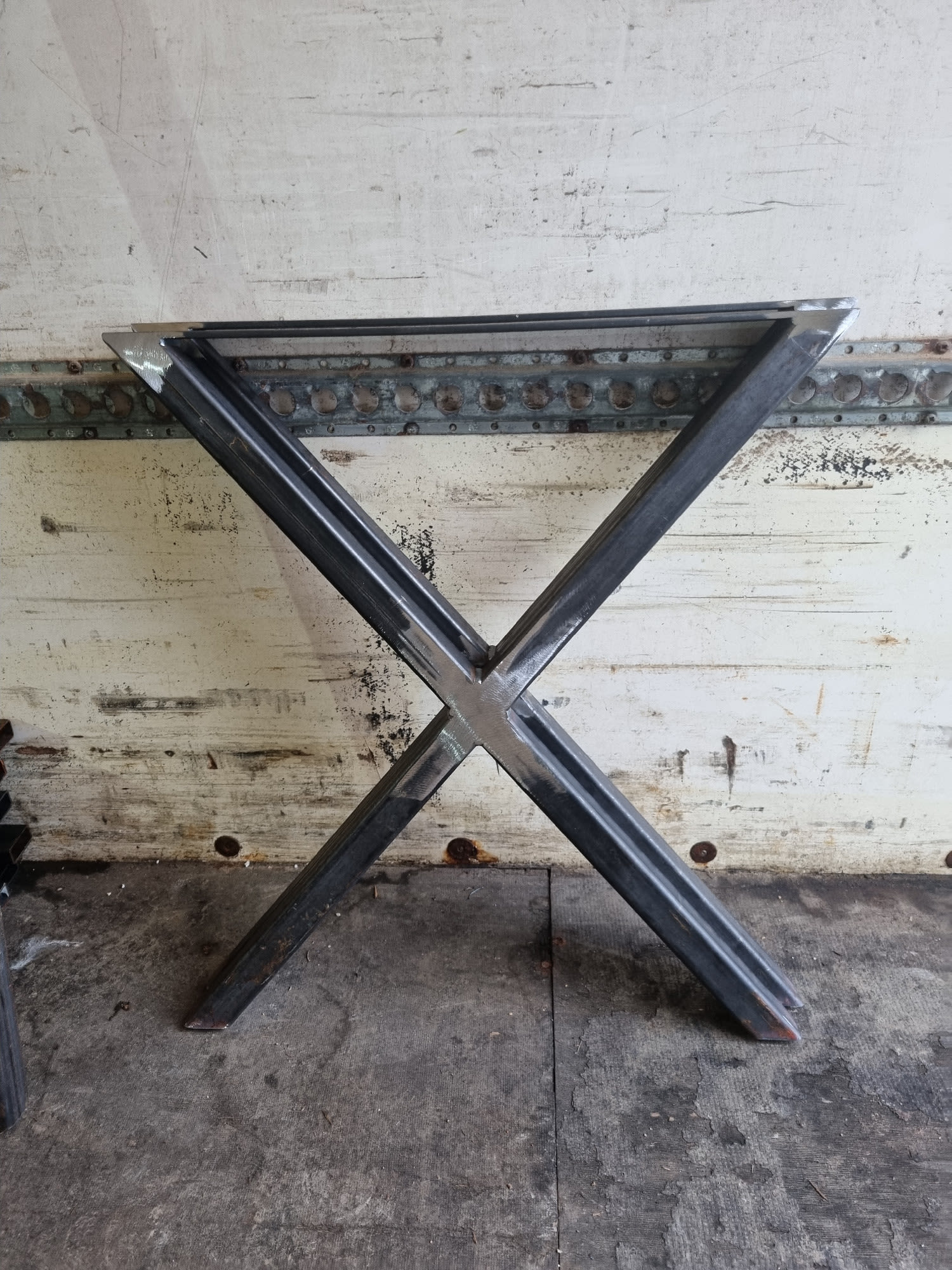 Metal Table Cross Shape Legs Heavy