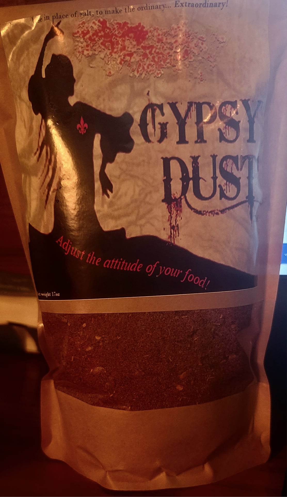20 oz pouch of Gypsy Dust Exclusive Batch Seasoning Blend - Gypsy