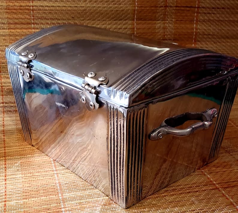 Silver metal Oddua coffre casket lockable box oduduwa ifa orisha Obatala  orisa funfun ochanla lucumi santeria
