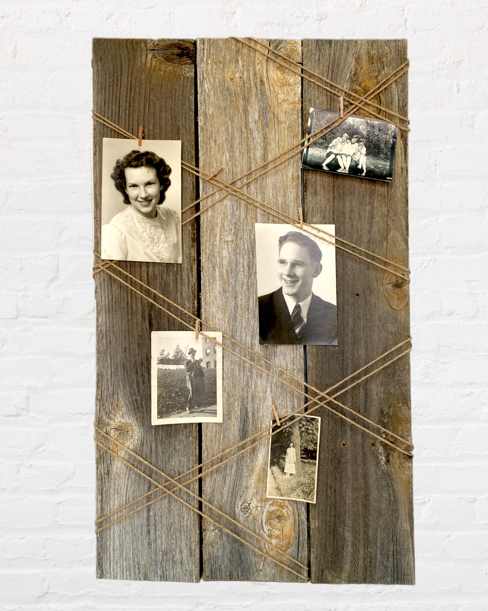 1 Box DIY Wall Photo Twine Color Wooden Clip Set Photo Paper Peg