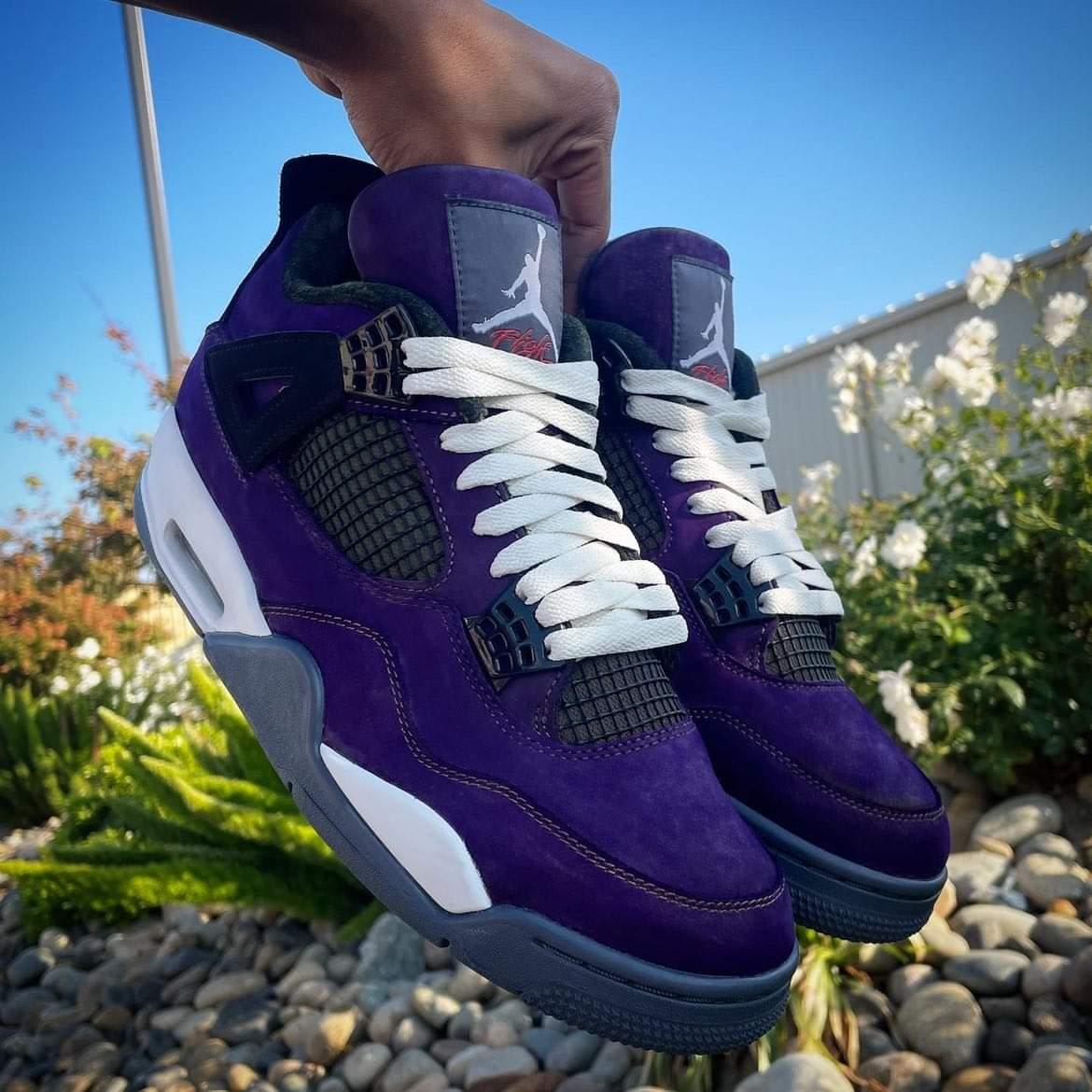 Purple Jordan 4s