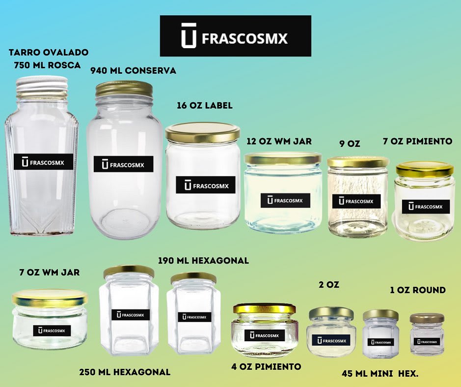 FRASCO VIDRIO MINI JAM 1.5 OZ - Envases y Plasticos Superior