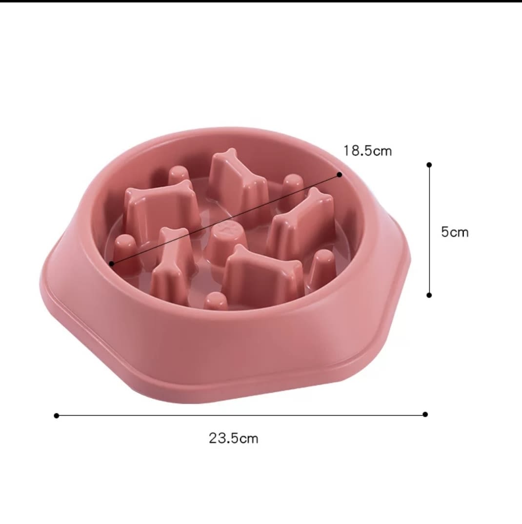 Portable Pet Slow Feeder Grand Servico Color: Pink/White