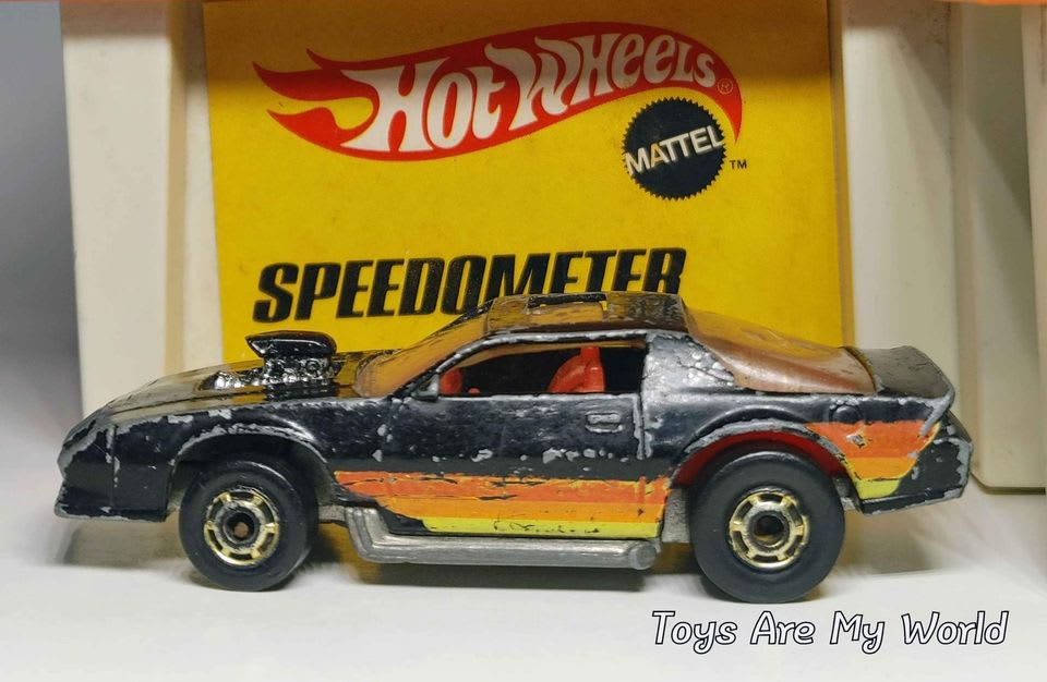 Loose Vintage Used '87 1:64 - Hot Wheels - Blown Camaro Z28 Black W/Stripes  Muscle Car -