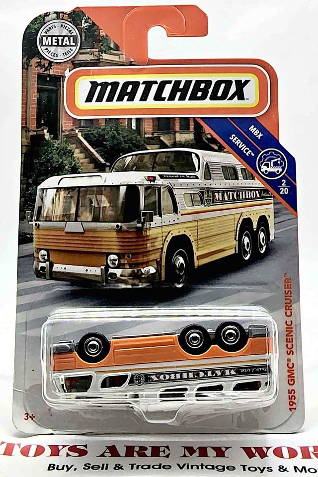 Brand-new 2018 1:64 - Matchbox - '55 GMC Scenic cruiser Orange