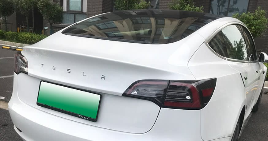 Tesla Model 3 2017-2023 Tpe Rear Back Trunk Car Mat Nano print