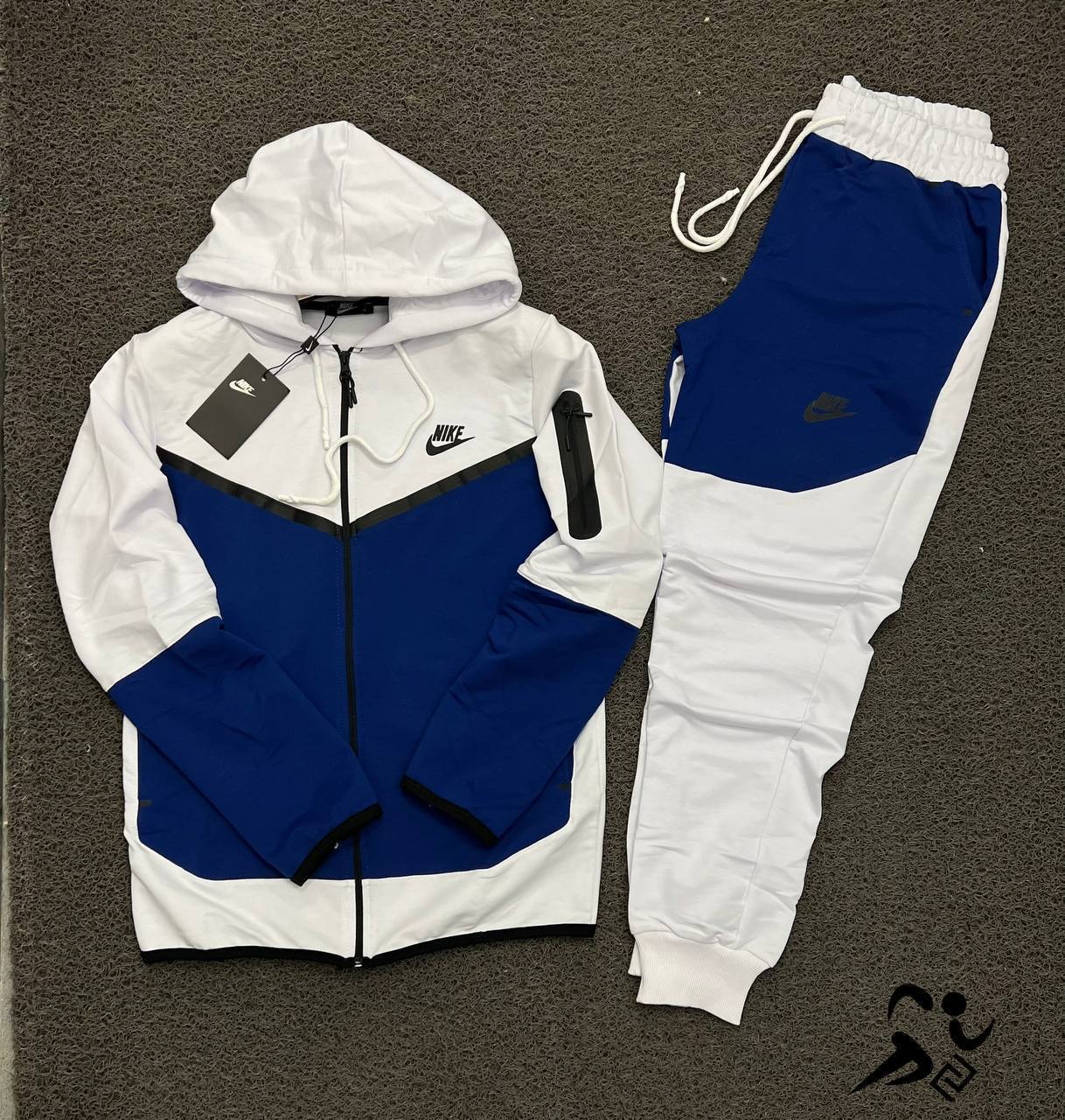 Men's top and bottom set Large Blue/White Men's Wear Black