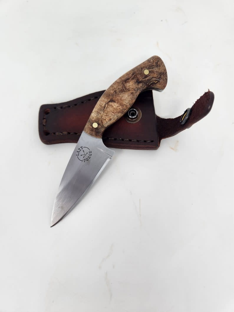 "Rainbow Peak" 80CRV2 Small Three Finger EDC Fixed Blade 80CRV2