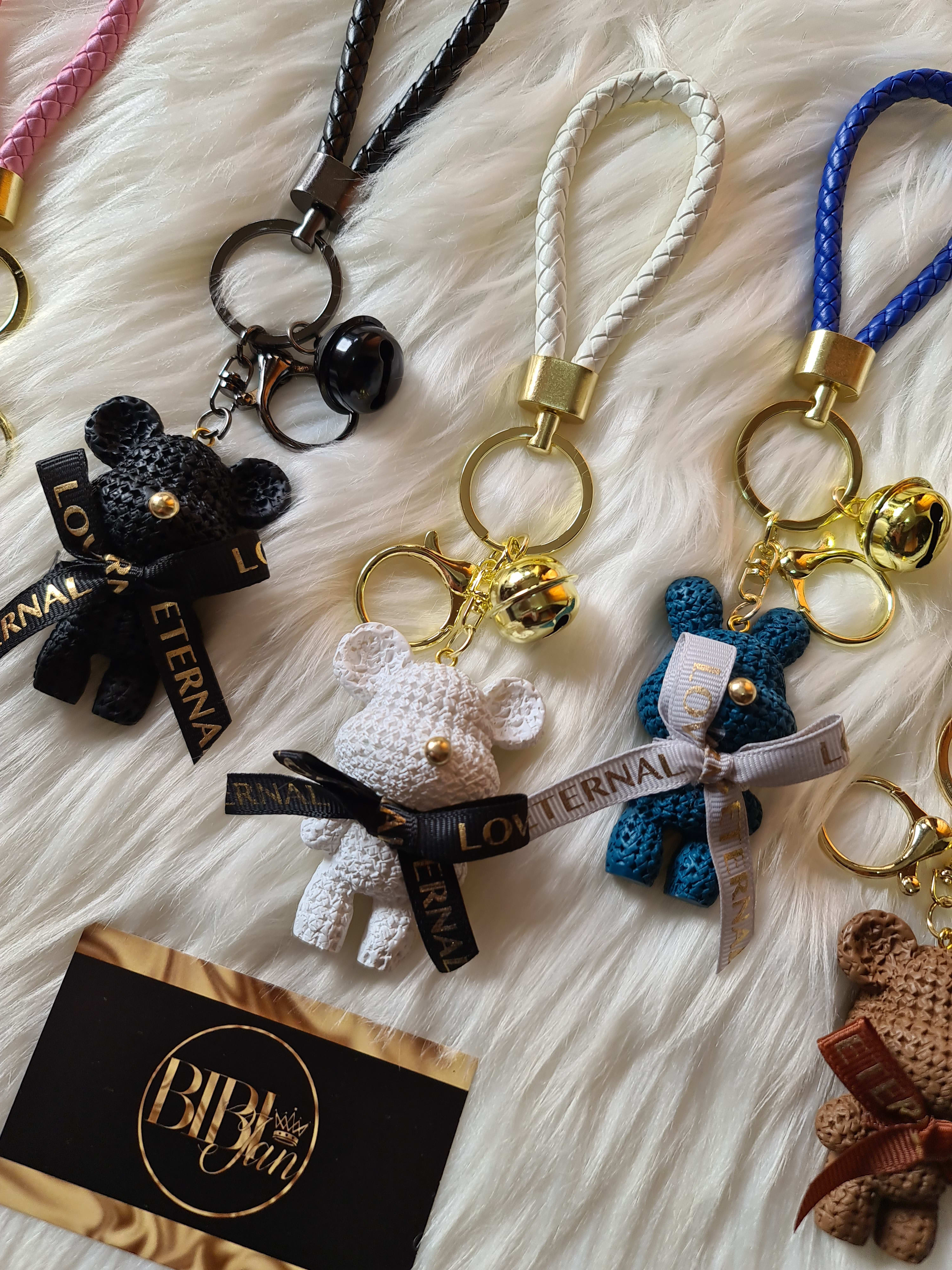 Louie - Dark Beige - Keyrings - Bibi Jan  Fashion Accessories Store in  Stockton-On-Tees