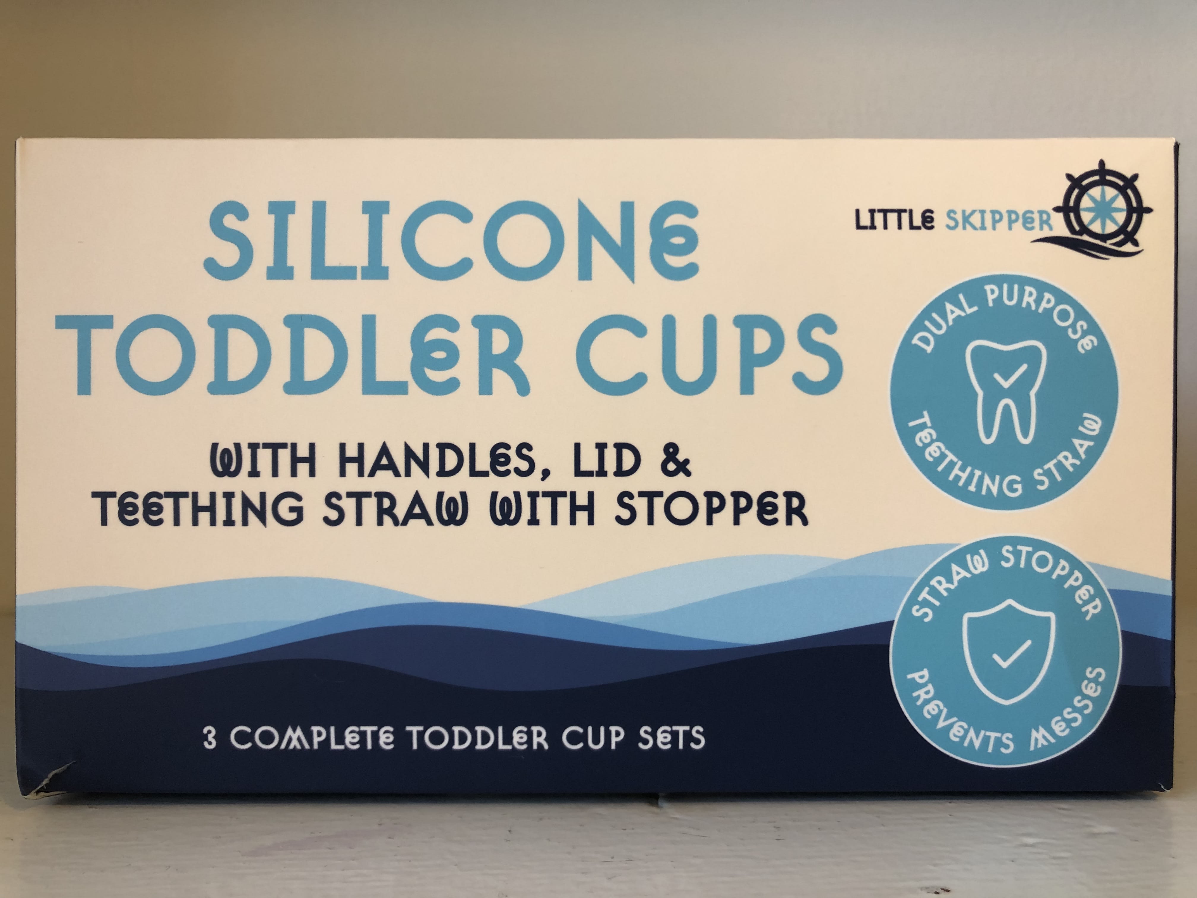 LITTLE SKIPPER Silicone Toddler Cups With Dual Purpose Drinking