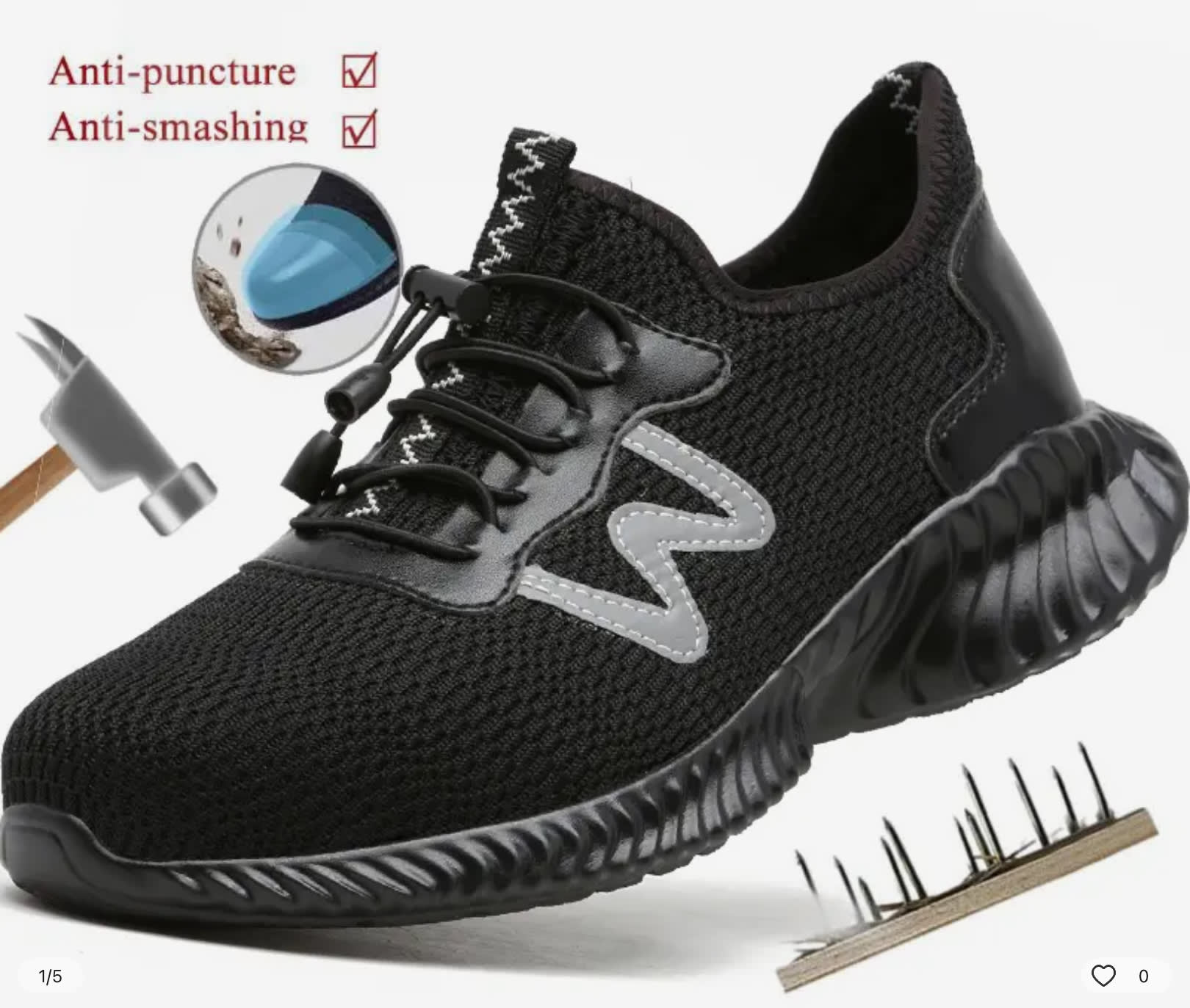 mesh safety shoes