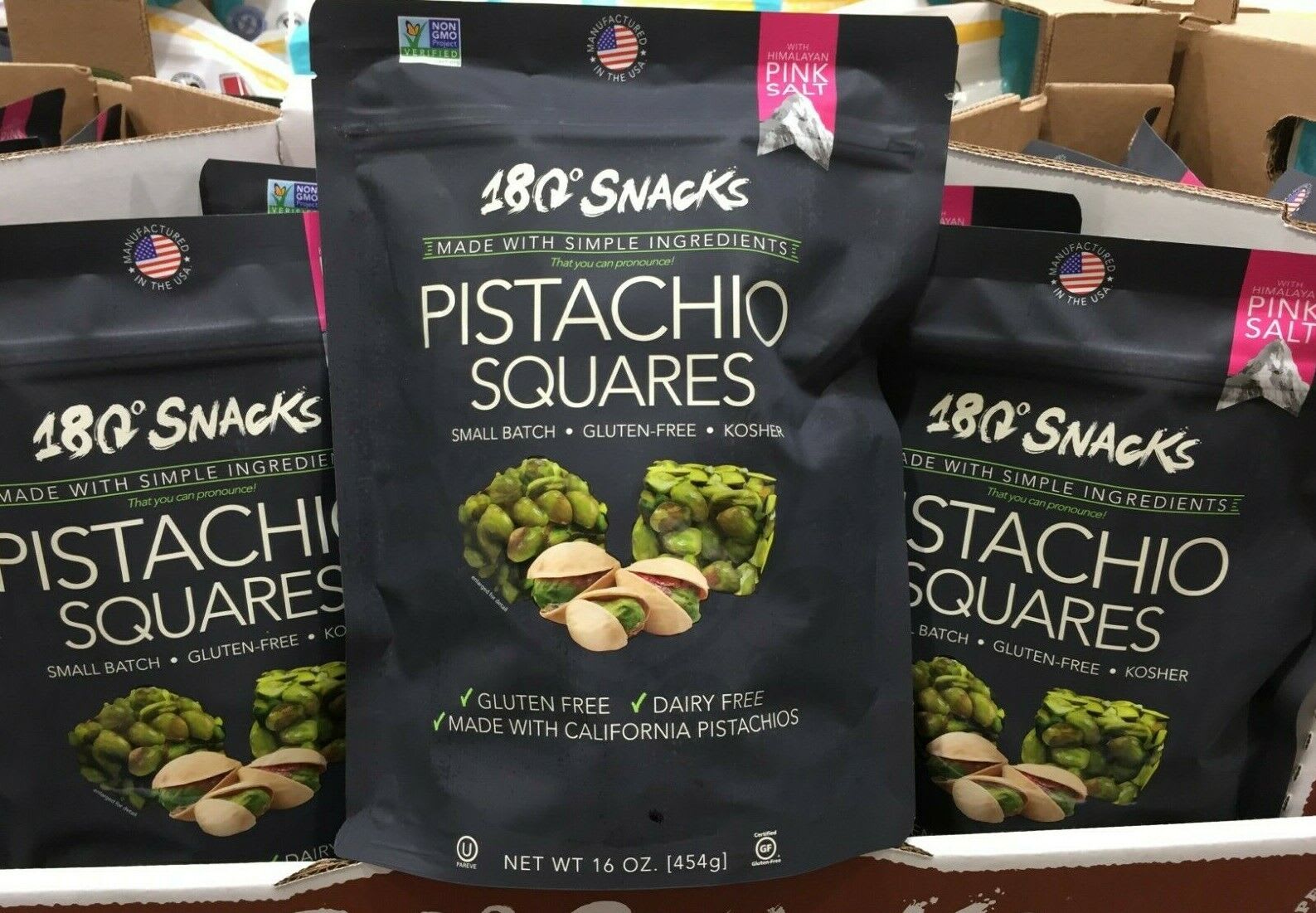 Pistachio Squares by 180 Degree Snacks 454g Food Items PearMill