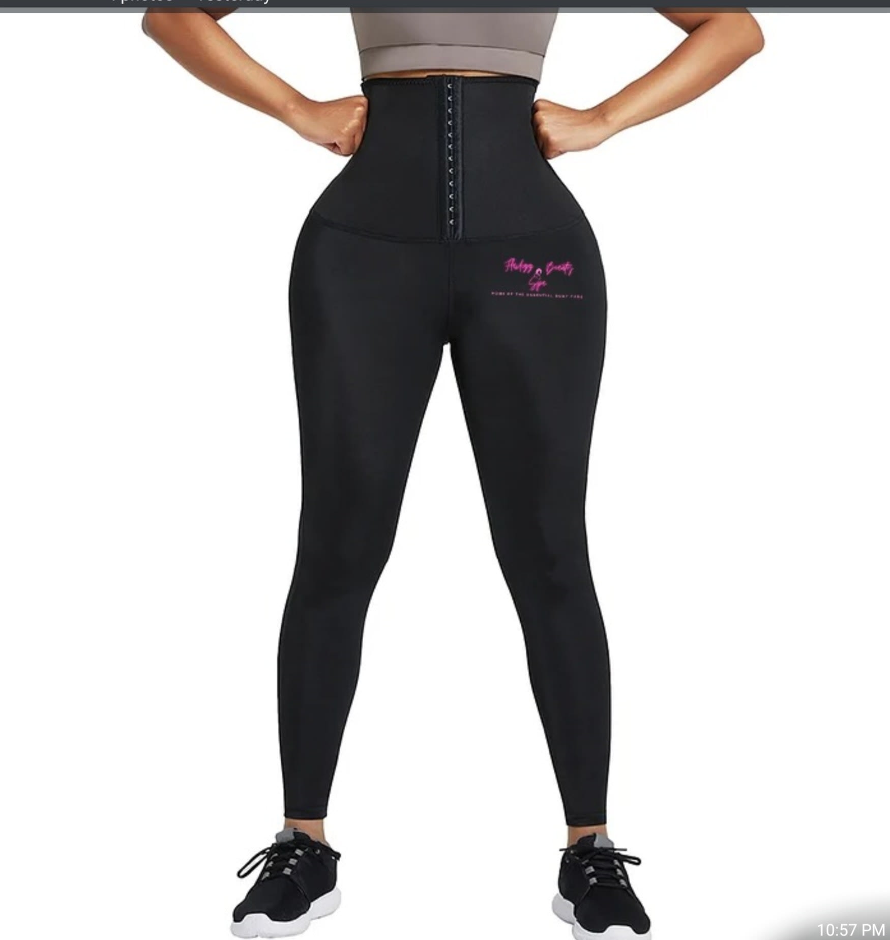 Neoprene 3 Hook High Rise Waist Leggings Shaper - Products - Flawlezz  Beauty Spa, Body Contouring