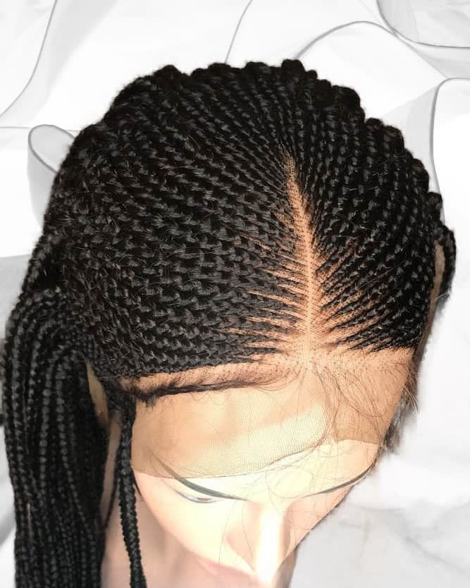 Single braided shops wig