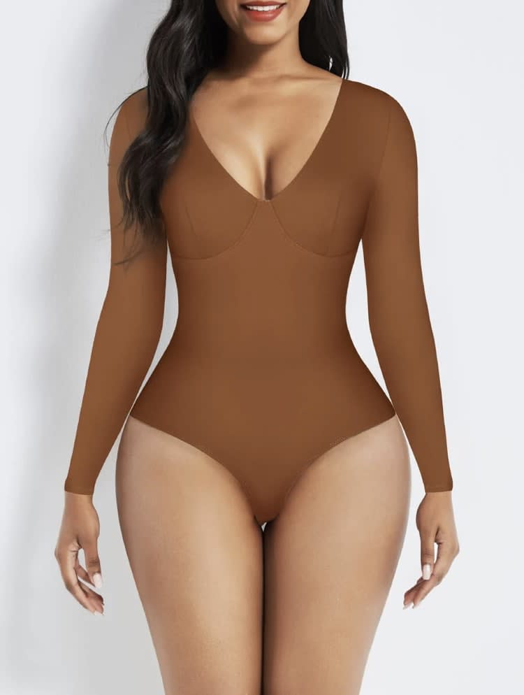 One-Piece Short-Sleeved Thong Bodysuit