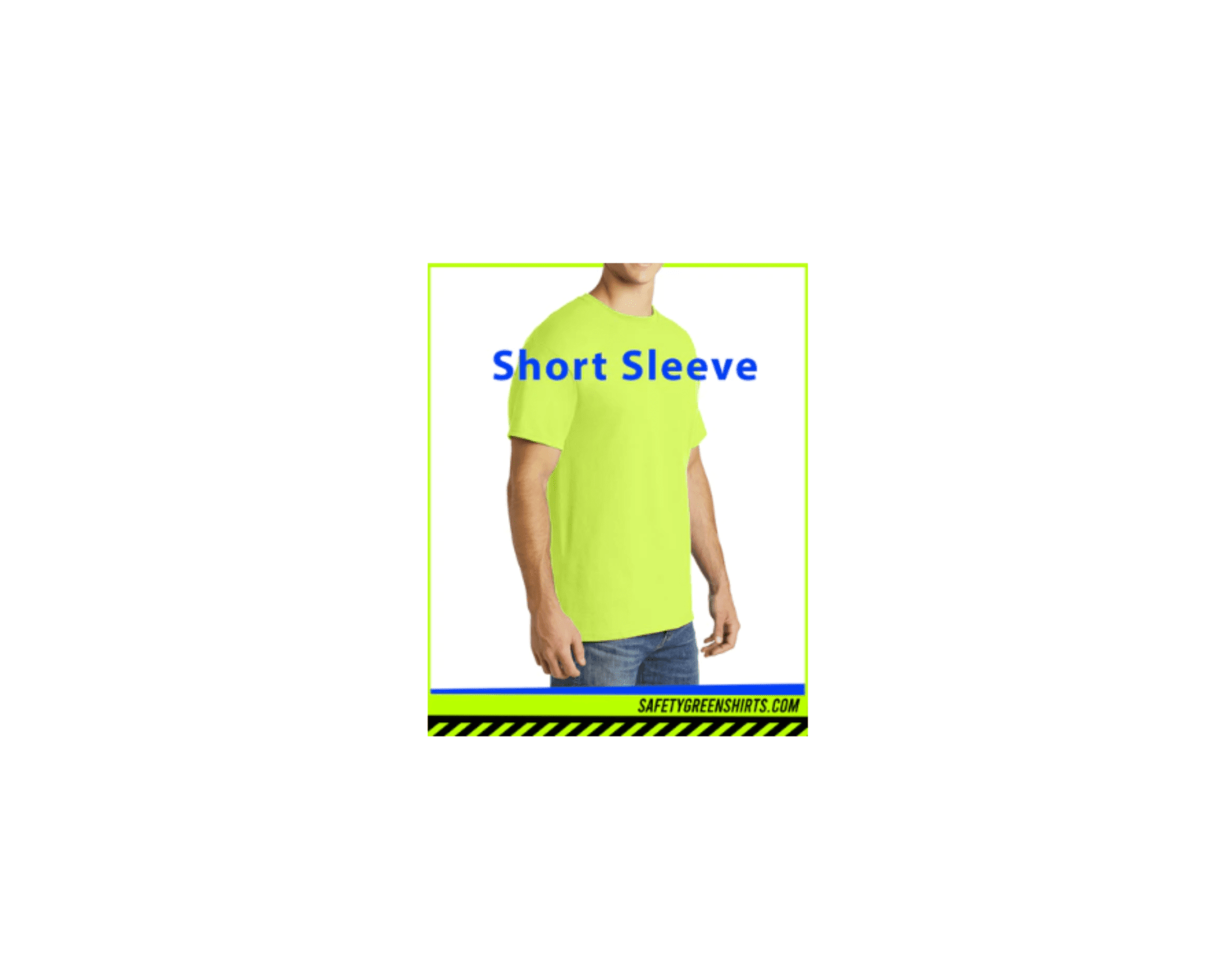 Short Sleeve Shirts Custom Printing Safety Green Shirts Custom