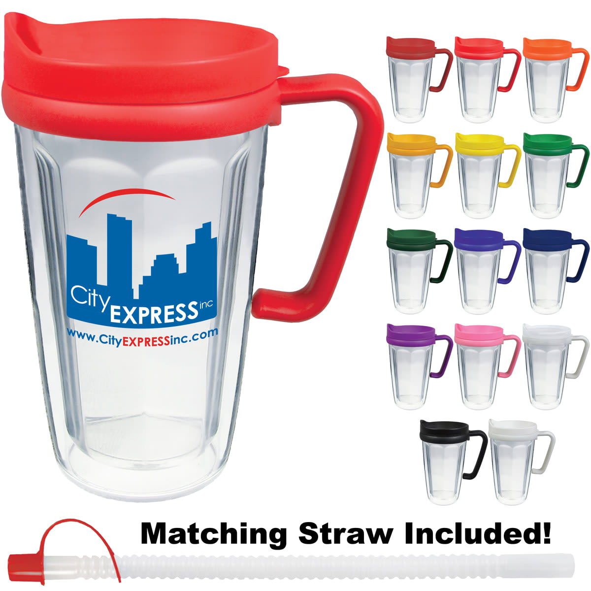 16oz Thermal Travel Mug w/Screen Print - Writing - Personal Creations in  Brookliyn | Triple C Business Advertising Specialties